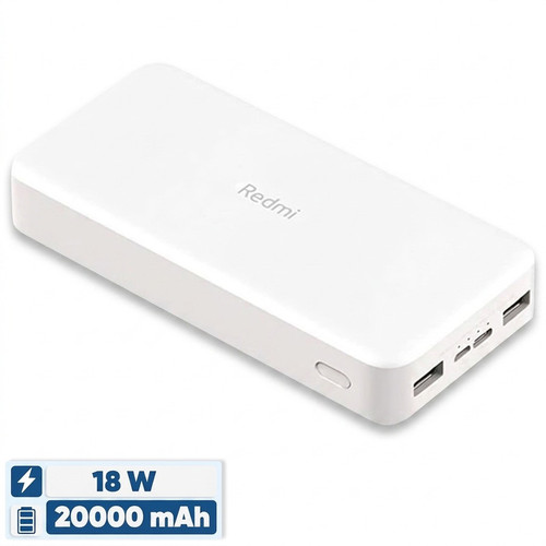 پاوربانک 18 وات شیائومی مدل Redmi ظرفیت 20000 میلیآمپرساعت